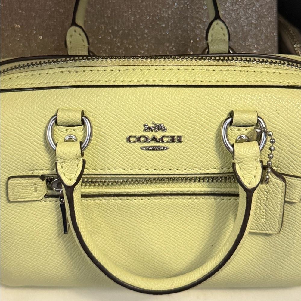 Baby green mini purse coach